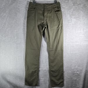 Canali Textured Chino Pants Mens Size 50 Tapered Fit Cotton Poly Blend Green 34”